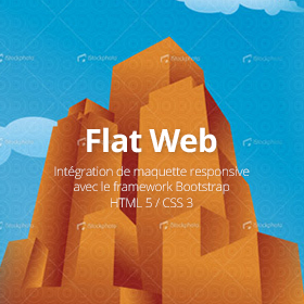 Projet réalisé avec bootstrap à partir de la maquette flatweb
